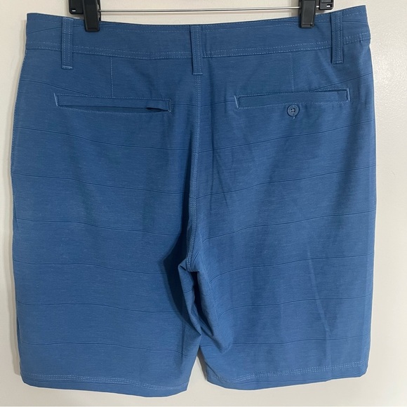 Hang Ten Blue Flat Front Belt Loops Casual Golf Shorts Mens Size 34 - Picture 14 of 14